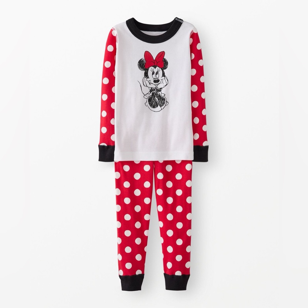 Hanna Andersson Disney Minnie Mouse HannaJams Pajama Set in Red Polka Dot Size 5